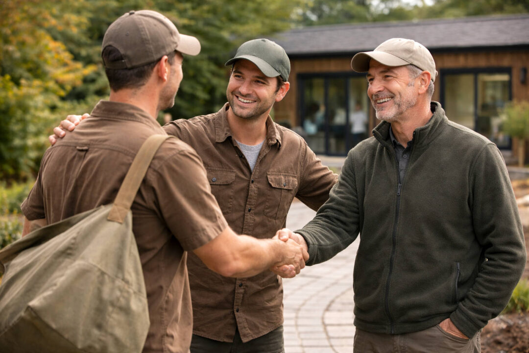 Paysagiste accueilli par les membres du réseau Mikoriz.